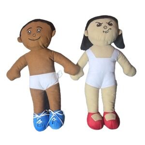 Lot Of 2 Excellerations Emotion Dolls 18" Educational No Clothing/Books Included